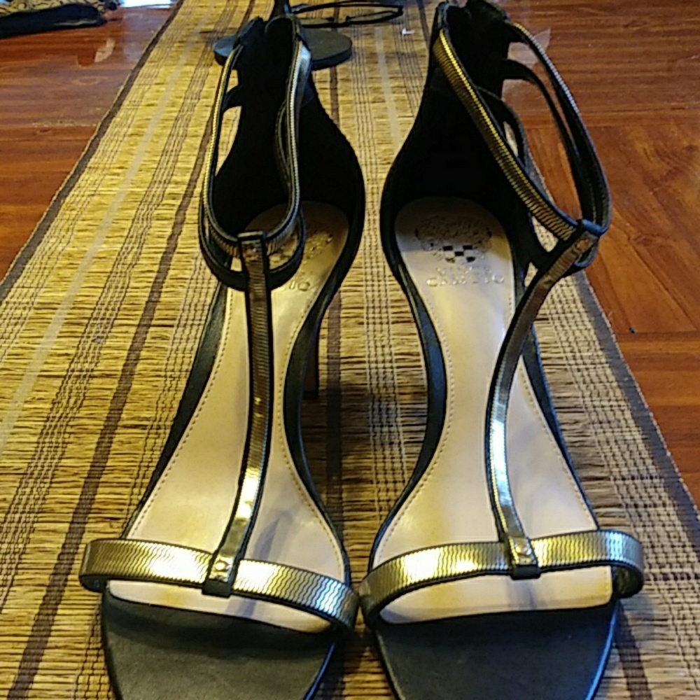 Black and Gold Vince Camuto Shoes